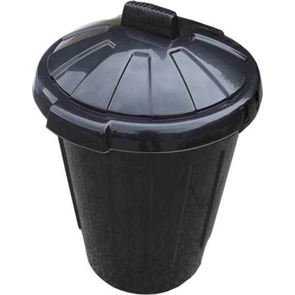 Plastic Bin Black 90 litre mclaughlinshardware.co.uk